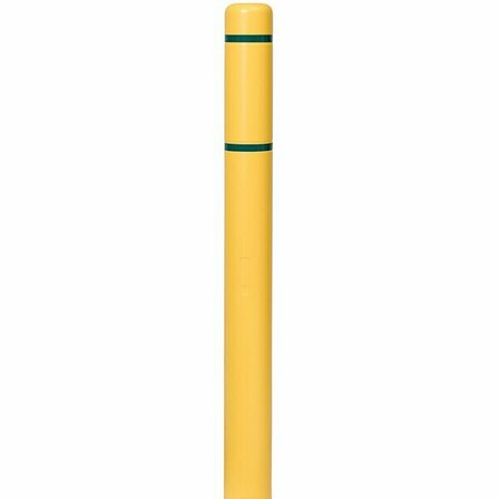 INNOPLAST BollardGard 4 11/16'' x 52'' Yellow Bollard Cover with Green Reflective Stripes BC452Y-GRN 269BC452YGRN